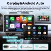 [2G+64G] 10.1 inch Android 13 Single Din Car Stereo Touch Screen Vertical Radio Rotatable Head Unit, Wired&Wireless CarPlay/Android Auto/Hi-Fi/Bluetooth/1080P/SWC/GPS+AHD Backup Camera+ MIC view 3