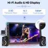 [2G+64G] 10.1 inch Android 13 Single Din Car Stereo Touch Screen Vertical Radio Rotatable Head Unit, Wired&Wireless CarPlay/Android Auto/Hi-Fi/Bluetooth/1080P/SWC/GPS+AHD Backup Camera+ MIC view 4