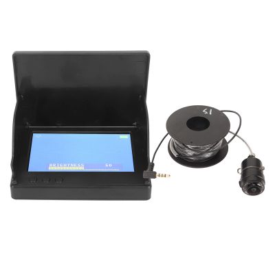 98ft Underwater Fishing Camera with 4.3in LCD Monitor, 1000cd Brightness Portable Video Fish Finder Camera, 190 Degree Full Screen, 49.2ft Cable,