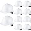 Leumoi 10 Pcs Suspension Hard Hat, Construction Hard Hat for Safety, Ratchet Cap Style with Self Adjusting Crown Straps for Man Woman (White) view 1