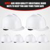 Leumoi 10 Pcs Suspension Hard Hat, Construction Hard Hat for Safety, Ratchet Cap Style with Self Adjusting Crown Straps for Man Woman (White) view 2