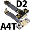 ADT-Link Shielded 2.0 HDMI A Type to Micro HDMI D Type 2K/144hz 4K/60Hz Computer Wire Standard Flat Ribbon Cable (30cm, A4T-D2(Female-Male)) view 2