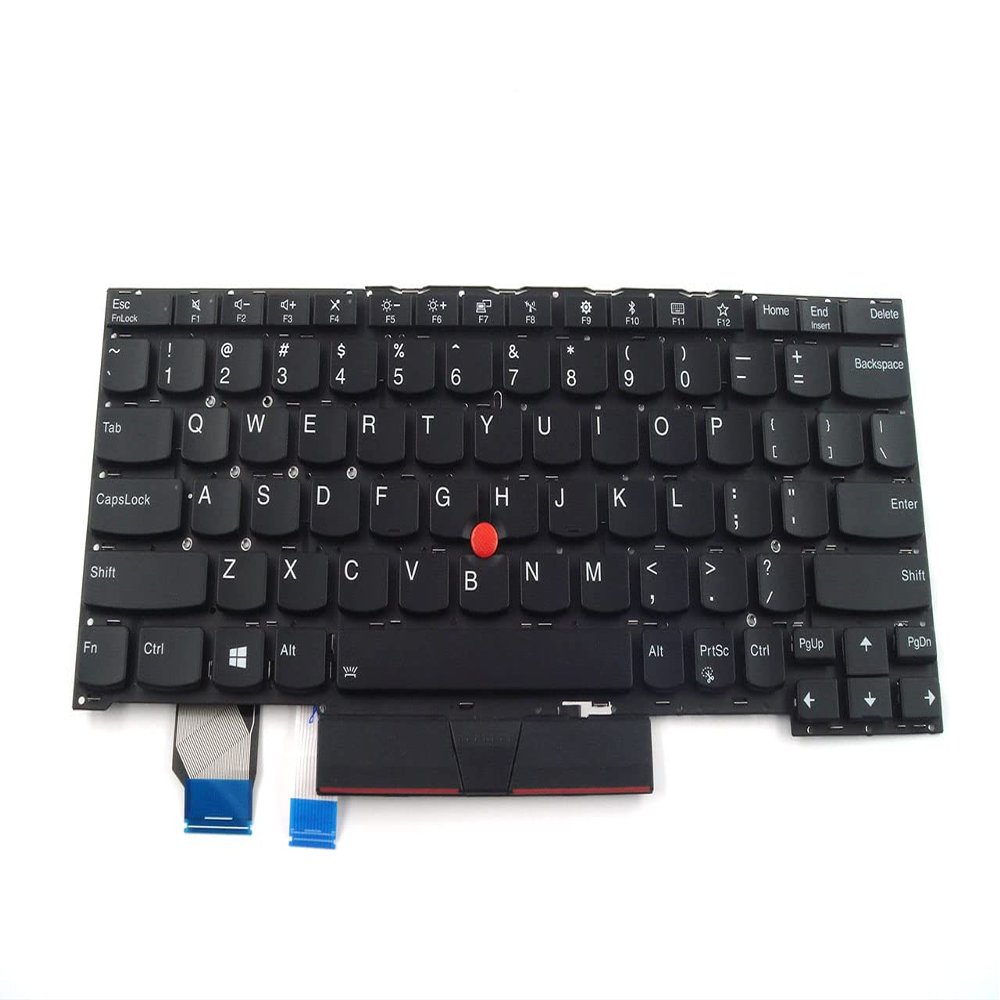 Bayjebu Parts for Lenovo ThinkPad X390 Yoga Keyboard US Backlit Without Bezel 02HL645 Black