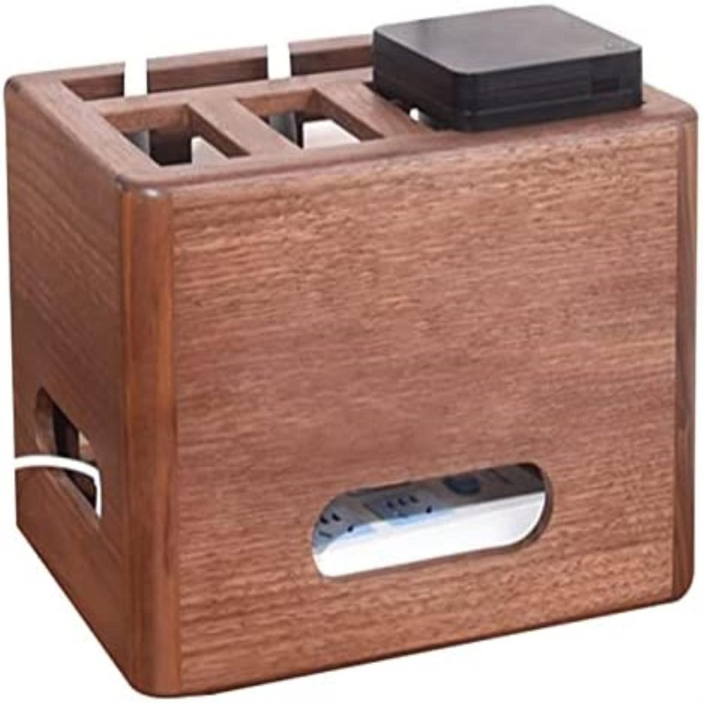BTURYT Router Storage Box,Wireless WiFi Storage Box Cable Organizer Box Decorative Storage Rack for DVD Player, TV Box, Remotes, Wireless WiFi