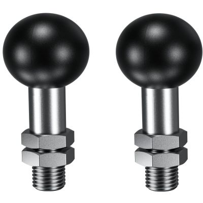 BRCOVAN 2 Pack, 1'' Ball Adapter with M10 x 1.25 x 15 Threaded Post Compatible with RAM Mounts B Size 1 Inch Ball Double Socket Arm