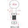 BRCOVAN 2 Pack, 1'' Ball Adapter with M10 x 1.25 x 15 Threaded Post Compatible with RAM Mounts B Size 1 Inch Ball Double Socket Arm view 4