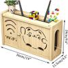 BTURYT Router Storage Box,Single Door Bracket Wall Mount Floating Wall Shelf WiFi Storage Box Cable Organizer Box Power Board Protector Concealer view 2