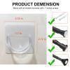 Venupple Shower Rod Holder, 2 Packs Tension Curtain Rod Bracket No Drilling, Adhesive Shower Rod Retainer Shower Curtain Rod Holder | Shower Curtain Rod not Included Transparent view 2