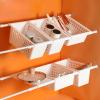 Venupple Shower Rod Holder, 2 Packs Tension Curtain Rod Bracket No Drilling, Adhesive Shower Rod Retainer Shower Curtain Rod Holder | Shower Curtain Rod not Included Transparent view 4