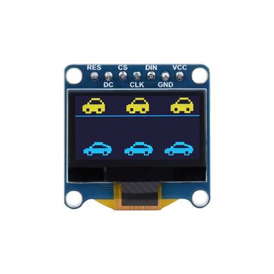 0.96 Inch OLED Display Module for Raspberry Pi 4B+ 4B 3B+ 3B 2B+ Zero W WH 2W Ardui STM32 2864 SPI / I2C Communication Yellow & Blue Color (Yellow&Blue)