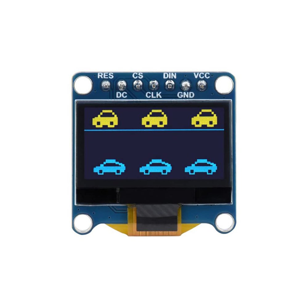 0.96 Inch OLED Display Module for Raspberry Pi 4B+ 4B 3B+ 3B 2B+ Zero W WH 2W Ardui STM32 2864 SPI / I2C Communication Yellow & Blue Color (Yellow&Blue)