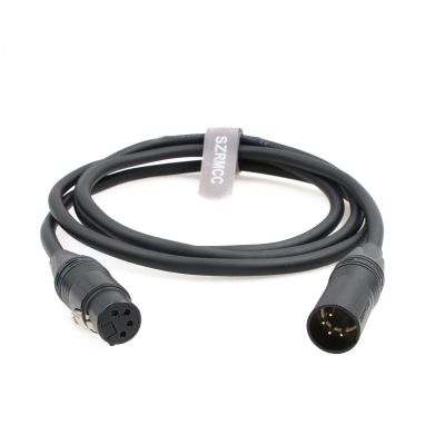SZRMCC Original XLR 4 Pin Male to XLR 4 Pin Female Monitor Power Cable for Sony F55/F5 Camera Practilite 602 DSLR Camcorder (15M)