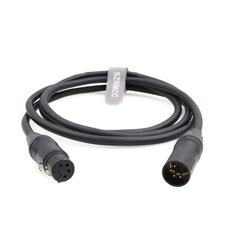 SZRMCC Original XLR 4 Pin Male to XLR 4 Pin Female Monitor Power Cable for Sony F55/F5 Camera Practilite 602 DSLR Camcorder (15M)