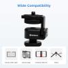 Moman Ball Head Cold Shoe Mount 1/4" Mini Adapter BH02 with 1/4"-20 Thread for Camera Microphone LED Video Light Monitor, 1-Pack view 3