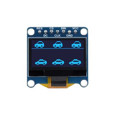 0.96 Inch OLED Display Module for Raspberry Pi 4B+ 4B 3B+ 3B 2B+ Zero W WH 2W Ardui STM32 2864 SPI / I2C Communication Yellow & Blue Color (Blue)