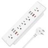 HHSOET 13 in 1 Recessed Power Strip Flat Plug, Fast Charging Desk Outlet with USB, Conference Recessed Power Outlet Socket with 5 AC Plugs, 6 USB Ports 2 USB-C, 6ft Power Cord. (White) view 1