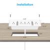 HHSOET 13 in 1 Recessed Power Strip Flat Plug, Fast Charging Desk Outlet with USB, Conference Recessed Power Outlet Socket with 5 AC Plugs, 6 USB Ports 2 USB-C, 6ft Power Cord. (White) view 3