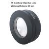 0.5X 2X Barlow Lens Objective Microscope Auxiliary Objective Lens Mounting Thread 42mm 48mm 50mm 52mm Working Distance 30/160mm (Color : 2X Thread 42mm) view 4