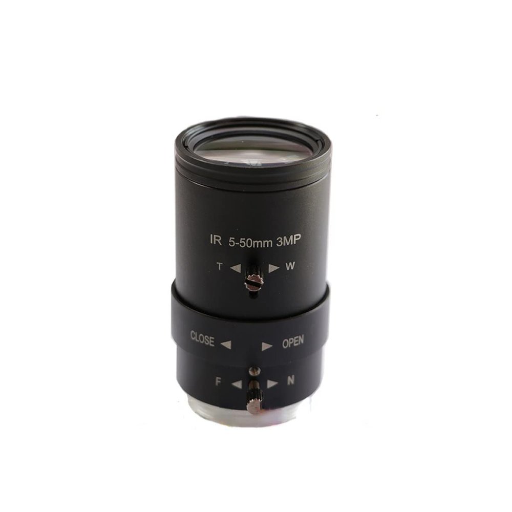 3MP 5-50MM 1/2.5'' CS Mount CCTV Lens Manual Aperture Zoom Focus for CCD Surveillance Camera Industrial Microscope
