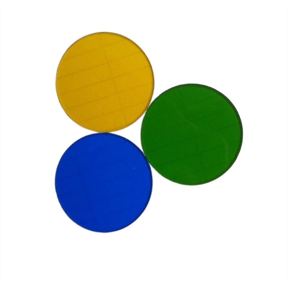 32mm Blue Green Yellow Glass Microscope Filters for Biological Microscope Accessories