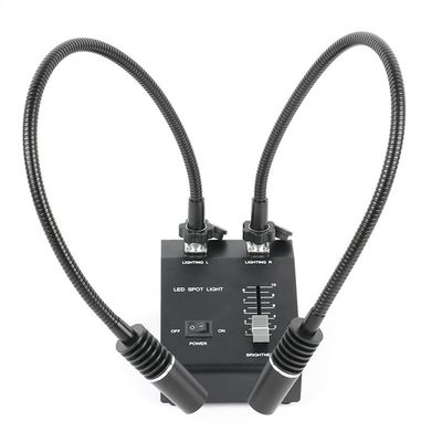 Double Lamp 6W 6400K Dual LED Gooseneck Light Illuminator Lamp Source for Industry Stereo Microscope Lens 110V-240V Adapter (Color : 365nm)