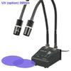 Double Lamp 6W 6400K Dual LED Gooseneck Light Illuminator Lamp Source for Industry Stereo Microscope Lens 110V-240V Adapter (Color : 365nm) view 2