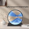 rysnwsu Moving Sand Art Decor Lamp, 3D Dynamic Sand Art Liquid Motion-Round Glass 3D Deep Sea Sandscape in Motion Display Flowing Sand Frame w/Light, Relaxing Desktop Home Office Work Decor (Green) view 2