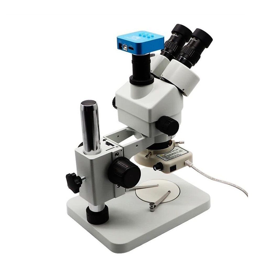 3.5-90X Industrial Trinocular Microscope Set with 16MP HDMI Camera for Mobile Phone PCB BGA Soldering Repair (Color : 7-45X)