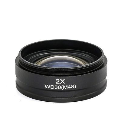 0.5X 2X Barlow Lens Objective Microscope Auxiliary Objective Lens Mounting Thread 42mm 48mm 50mm 52mm Working Distance 30/160mm (Color : 2X Thread 48mm)