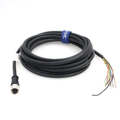 Eonvic CCBL-05-01 DataMan 260 Reader Serial Cable IO Power Cord for Cognex Camera M12 12 Pin Female Cable Connector to Flying Leads (15M)