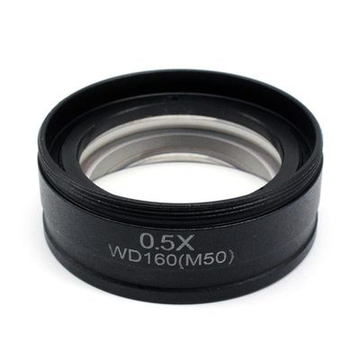 0.5X 2X Barlow Lens Objective Microscope Auxiliary Objective Lens Mounting Thread 42mm 48mm 50mm 52mm Working Distance 30/160mm (Color : 0.5X Thread 50mm)