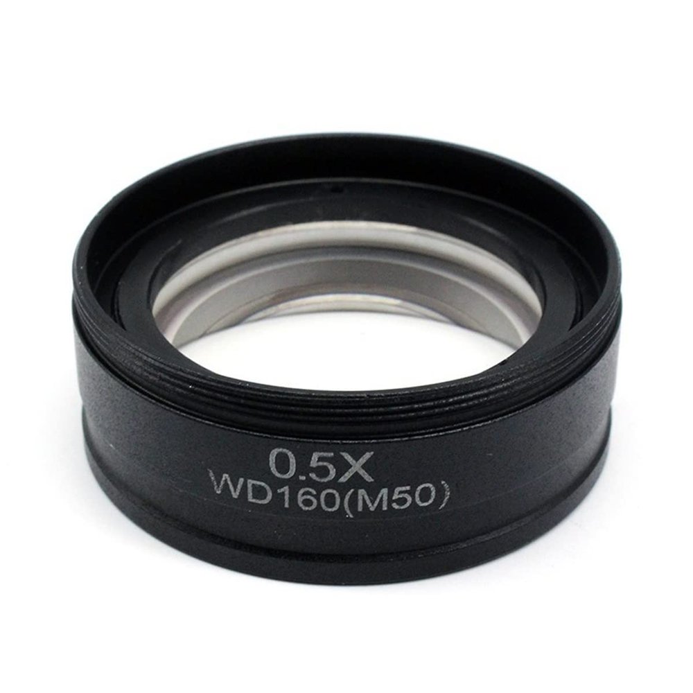0.5X 2X Barlow Lens Objective Microscope Auxiliary Objective Lens Mounting Thread 42mm 48mm 50mm 52mm Working Distance 30/160mm (Color : 0.5X Thread 50mm)