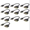 CableCreation HDMI Male to DVI Female 0.5ft [10 Pack], Bi-Directional HDMI Male to DVI-I (24+5) Female Adapter, for PC, TV, TV Box, PS5, Blue-ray, Xbox,Switch view 1