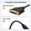 CableCreation HDMI Male to DVI Female 0.5ft [10 Pack], Bi-Directional HDMI Male to DVI-I (24+5) Female Adapter, for PC, TV, TV Box, PS5, Blue-ray, Xbox,Switch view 3