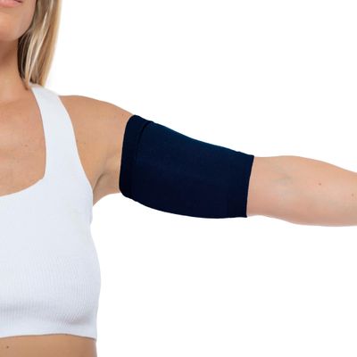 Linphelle Coverpicc - Upper Arm Cover for Picc Line, Soft Microfiber Arm Sleeve, Ideal for Picc Line, Glucose Sensor, Tattoo or Wounds, Blue, Size X-Large