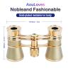 AouloveS Opera Glasses Binoculars 3 X 25 Compact and Lightweight with Built-in Foldable Theater Glasses, Adjustable Handle for Adults Kids Women in Music Concerts and Opera Houses (Gold) view 3