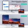 GiGimundo LK10 10 in 1 Laptop Docking Station Dual Monitor, USB C Hub Dual 4K@60Hz HDMI, 2 DP, 3 USB A, 100W PD, 1000Mbps Ethernet, 3.5MM Audio, USB Multiport Adapter for MacBook/DELL/HP/Lenovo view 2