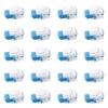 fyboptwu - 20 pcs Fiber Optic Keystone Jack Coupler LC Duplex Singlemode Coupler (White) (SM) Fiber Optic Cable Adapter LC-LC Duplex Single Mode Connector for Fiber Wall Plate view 1