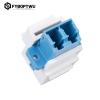 fyboptwu - 20 pcs Fiber Optic Keystone Jack Coupler LC Duplex Singlemode Coupler (White) (SM) Fiber Optic Cable Adapter LC-LC Duplex Single Mode Connector for Fiber Wall Plate view 3