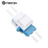 fyboptwu - 20 pcs Fiber Optic Keystone Jack Coupler LC Duplex Singlemode Coupler (White) (SM) Fiber Optic Cable Adapter LC-LC Duplex Single Mode Connector for Fiber Wall Plate view 4