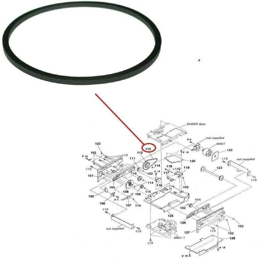 Mini Disc Loading Drive Rubber Belt Compatible With Sony MD MiniDisc Wiki Player