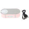 Jiawu Digital Dual Alarm Clock, Multi Function Rechargeable Bluetooth 5.0 Speaker LED Display Mirror Desk Alarm Clock with FM Radio & Colourful Lights for Hotel, Office, Bedroom, Travel view 1