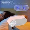 Jiawu Digital Dual Alarm Clock, Multi Function Rechargeable Bluetooth 5.0 Speaker LED Display Mirror Desk Alarm Clock with FM Radio & Colourful Lights for Hotel, Office, Bedroom, Travel view 2