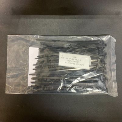 15146 Black Nylon Cable Tie, Self Clamping 7" 50 LB. Tensile Strength Qty 50