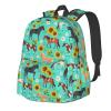 Backpack 17 Inch Sunflower Horse Casual Daypack Lightweight Women's Laptop Backpack Campus Travel Bag for Women Man Hiking view 1