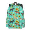 Backpack 17 Inch Sunflower Horse Casual Daypack Lightweight Women's Laptop Backpack Campus Travel Bag for Women Man Hiking view 2