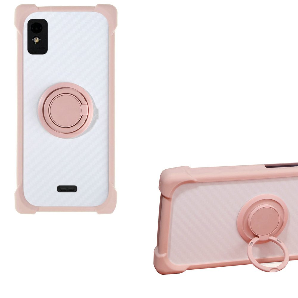 Blu Studio Mini 2023 Case Compatible with Blu Studio Mini 2023 Phone Case PC backplane + Silicone Soft Frame Cover [360 Metal Ring, Magnetic Car Mount] CSKB-Fen