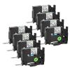 GREENCYCLE Compatible for Brother P-Touch TZe-M31 TZ-M31 12mm 0.47 Inch 1/2" Black on Matte Clear Laminated AZE Label Tape for PTD210 D200 D400AD D600 PT-H100 PTH110 PT1290 PT-1230PC PTP700BT, 8 Pack view 1