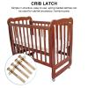 DOITOOL Replacement Latch for Crib 4pcs Spring Loaded Latches for Crib Bed Bed Rail Window Screen Pin view 2