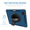 AdirMi Case for New iPad Pro 11 Inch Case 2022(4th Gen)/2021(3rd Gen)/2020, 3 Layer Rugged Military Grade Shockproof Case with 360 Swivel Stand -Handle -Shoulder Strap -Pencil Holder,Blue view 4
